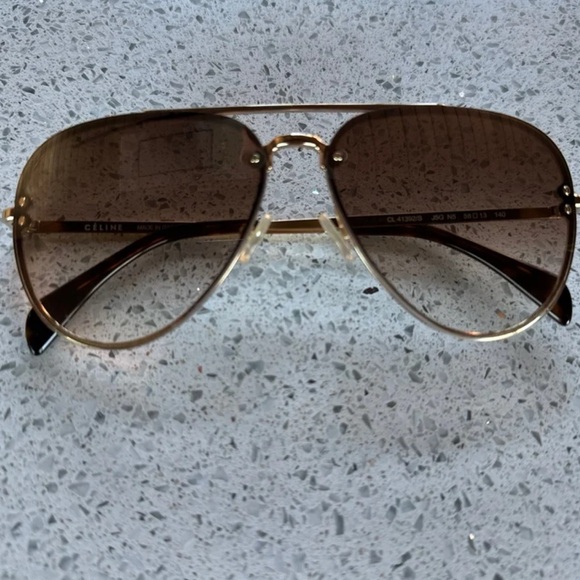 Celine Brown Aviator sunglasses 41392/S - Picture 1 of 11